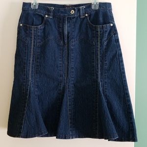 Denim A-line skirt